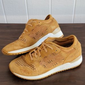 ASICS WOMEN'S LYTE III LASER CUT GOLD WHEAT SUEDE TAN / TAN SIZE US 8